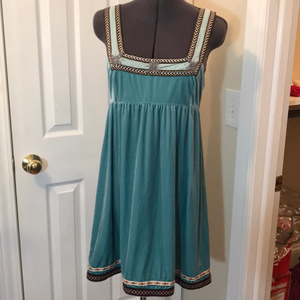 Blue velvet free people dress
